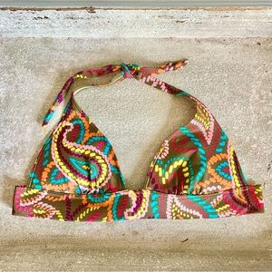 Victoria’s Secret halter bikini top multicolor paisley